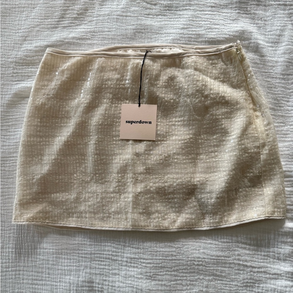 Superdown Sequin Mini Skirt